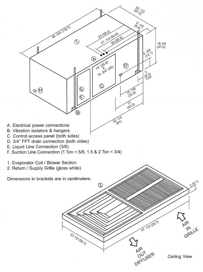 DX Grille Diffuser 2 AC Unit Specifications